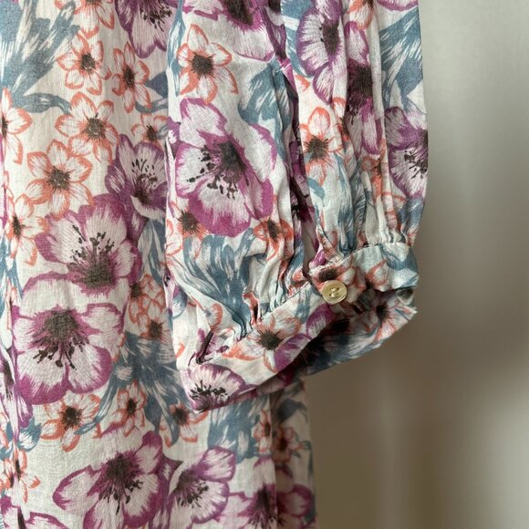 Isabel Marant Etoile Mid-Length Floral V-Neck Dress Size FR 36 - Picture 6 of 11